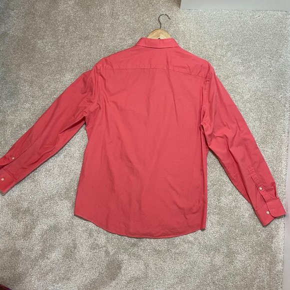 Perry Ellis long sleeve Salmon button down shirt - Picture 2 of 4